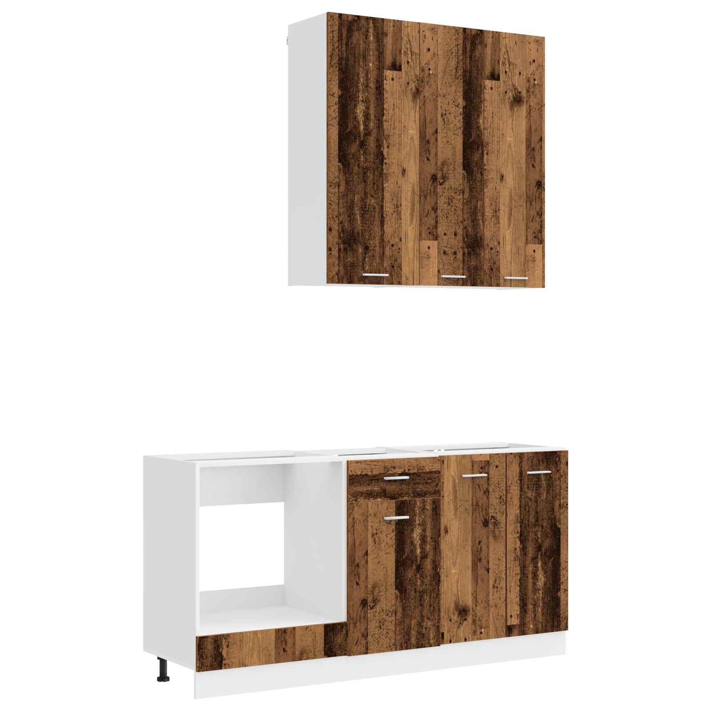 Kitchen Unit LYON 5 pcs Old Wood Engineered Wood