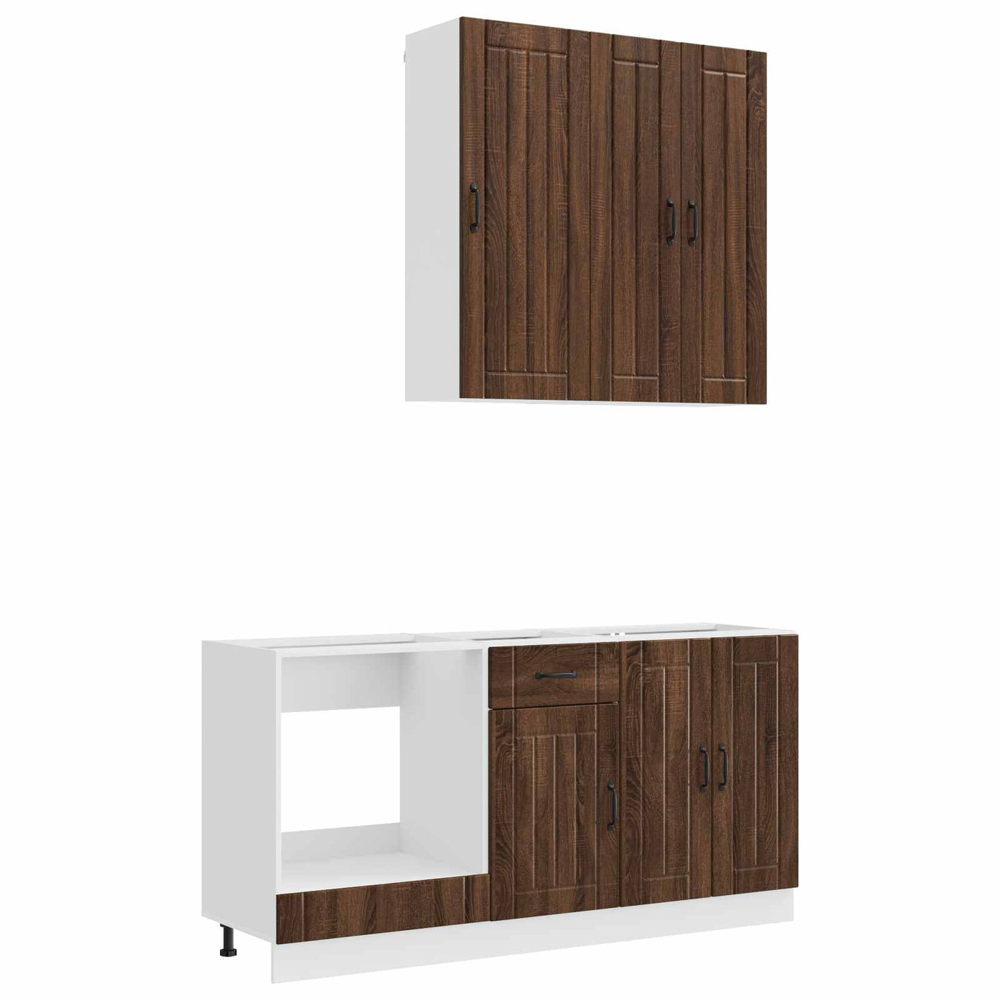 Kitchen Unit LUCCA 5 pcs Brown Oak Engineered Wood