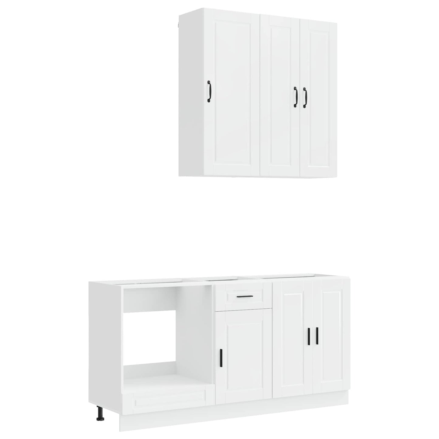 Kitchen Unit PORTO 5 pcs High Gloss White Engineered Wood