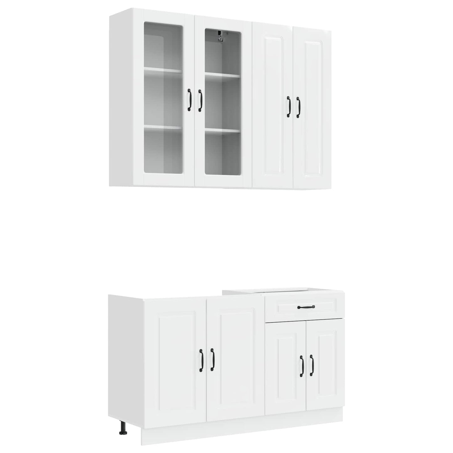 Kitchen Unit KALMAR 4 pcs High Gloss White Engineered Wood