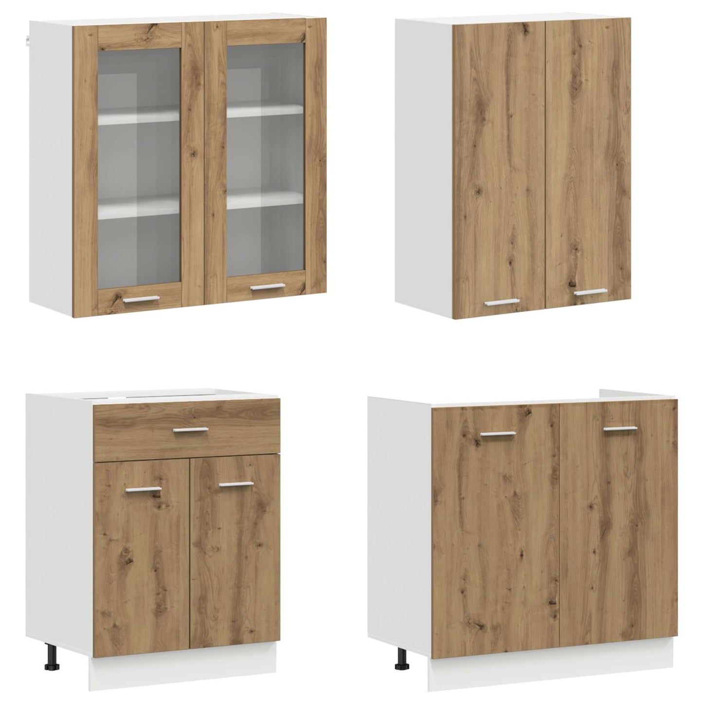 Kitchen Unit LYON 4 pcs Artisan Oak Engineered Wood