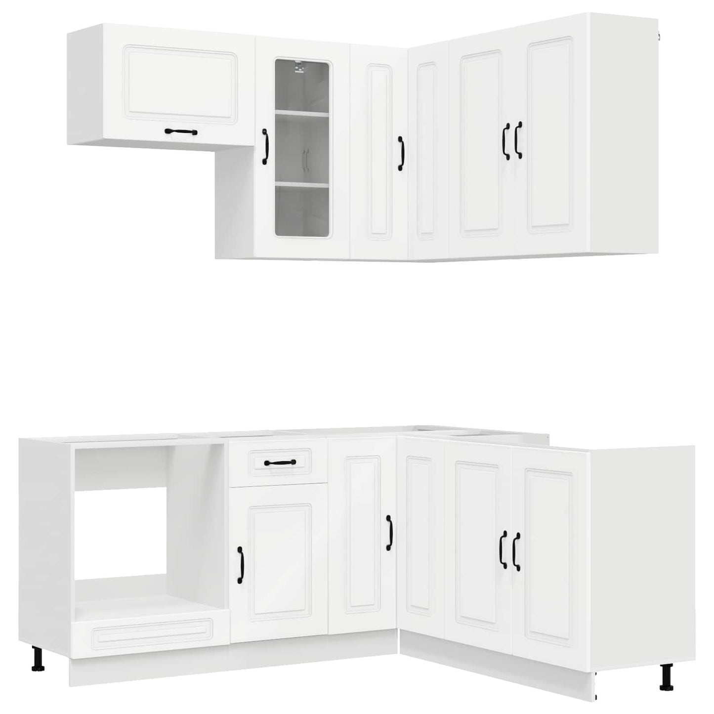 Kitchen Unit KALMAR 8 pcs White Engineered Wood