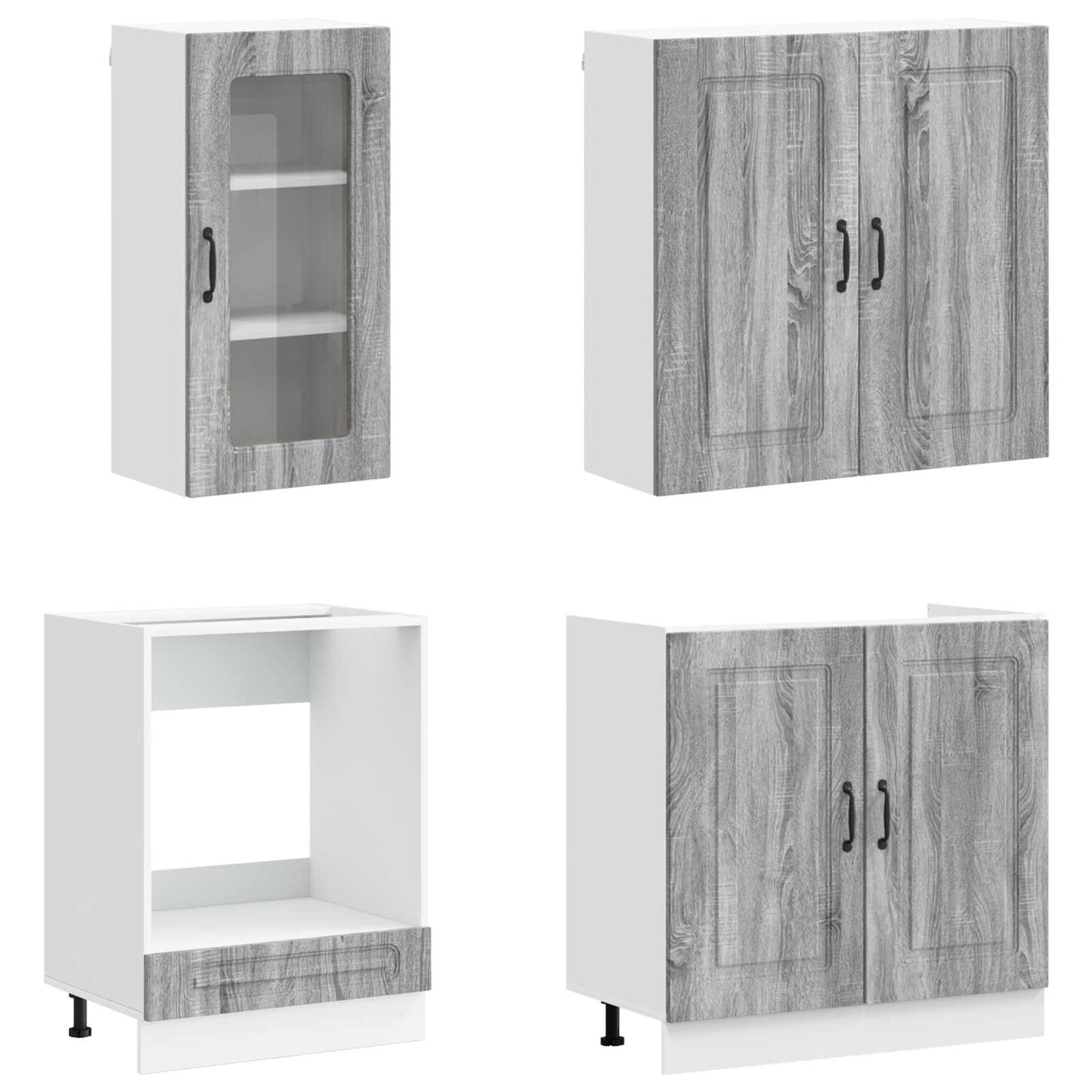 Kitchen Unit KALMAR 8 pcs Grey Sonoma Engineered Wood
