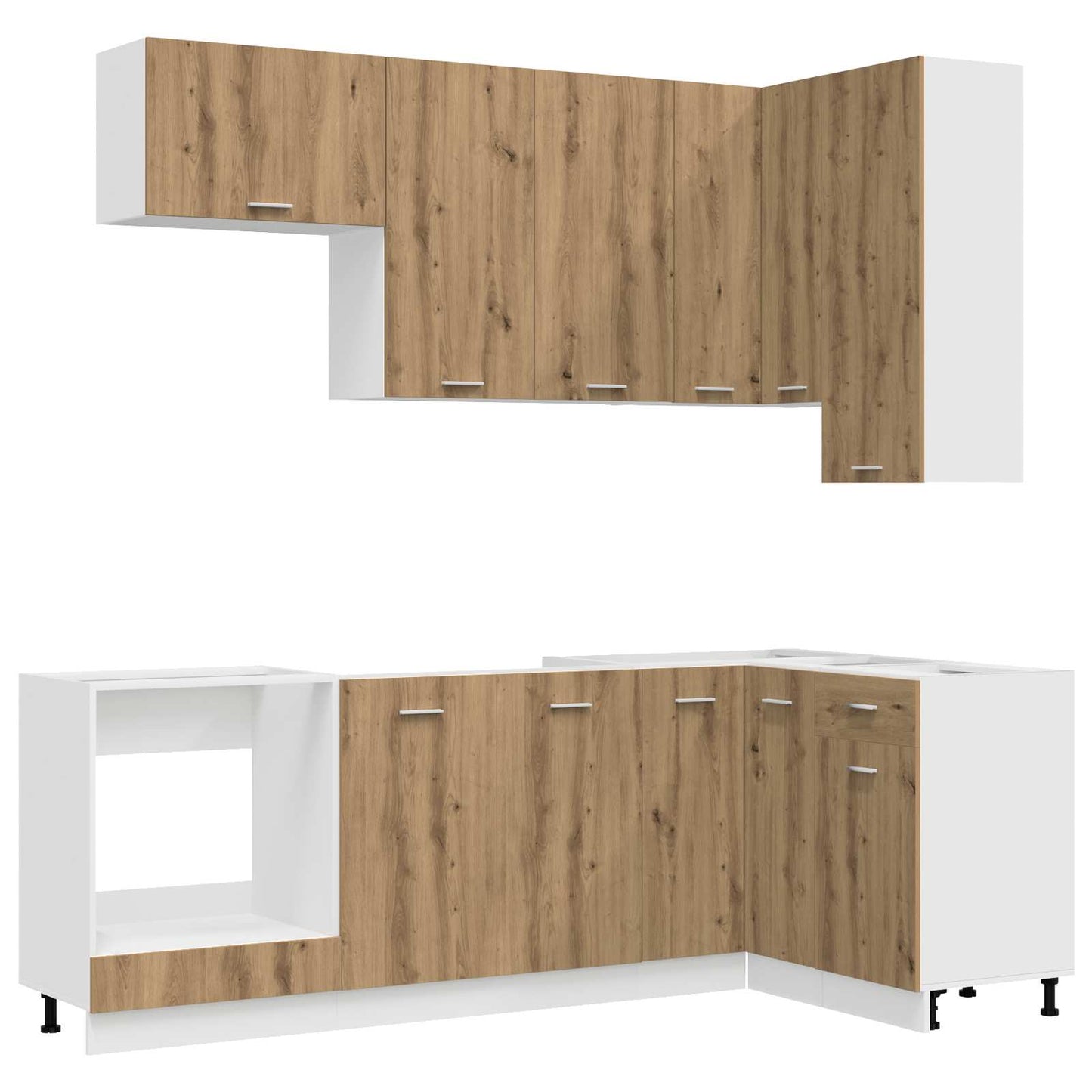 Kitchen Unit LYON 8 pcs Artisan Oak Engineered Wood