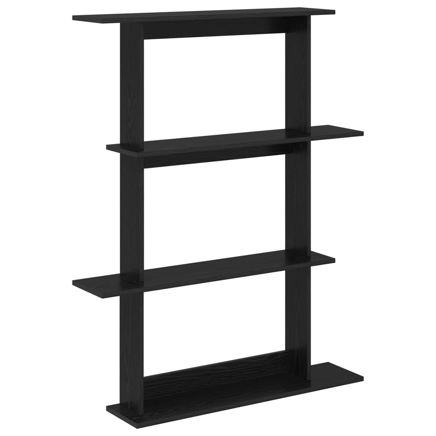 Wall Shelf Black Oak 100 x 20 x 126 cm Engineered Wood