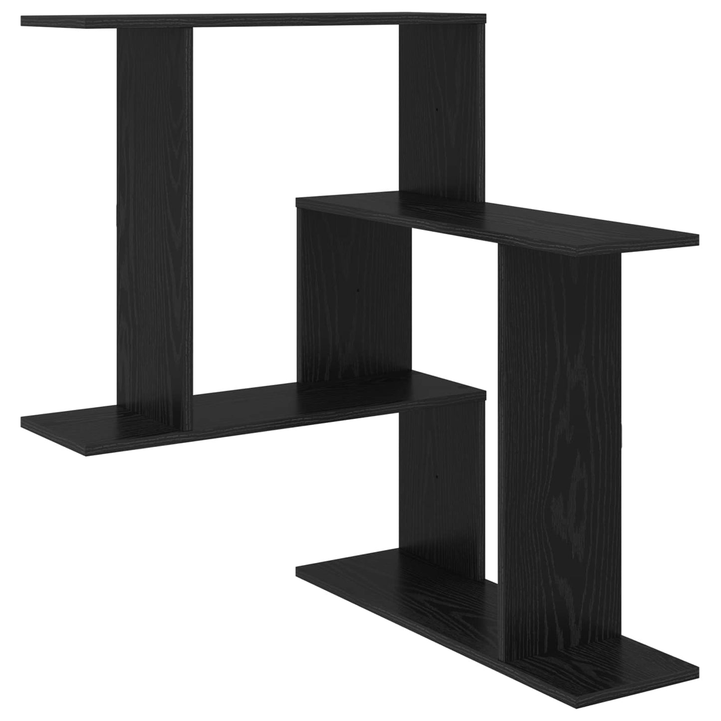 Wall Shelf Black Oak 67 x 67 x 87 cm Engineered Wood