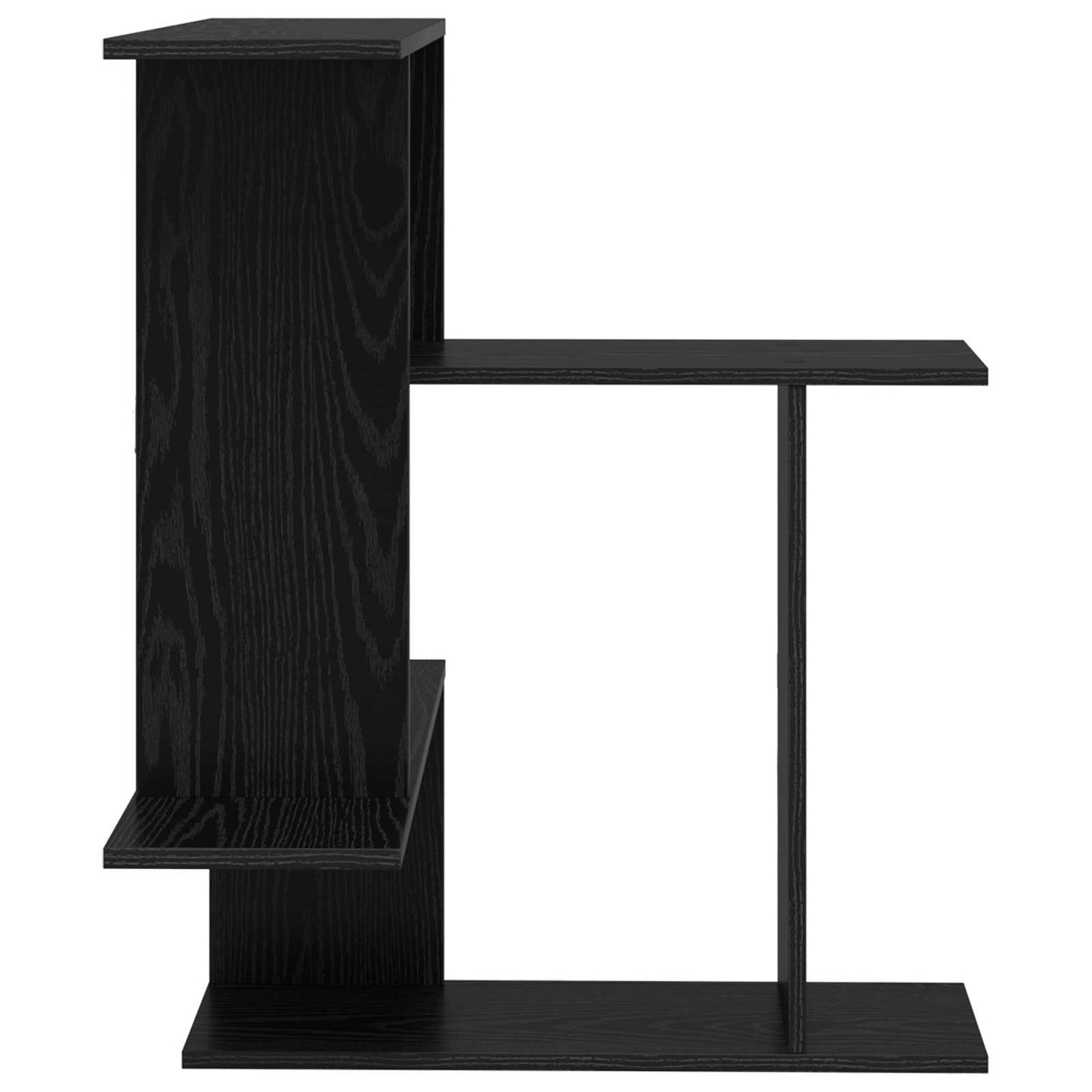 Wall Shelf Black Oak 67 x 67 x 87 cm Engineered Wood