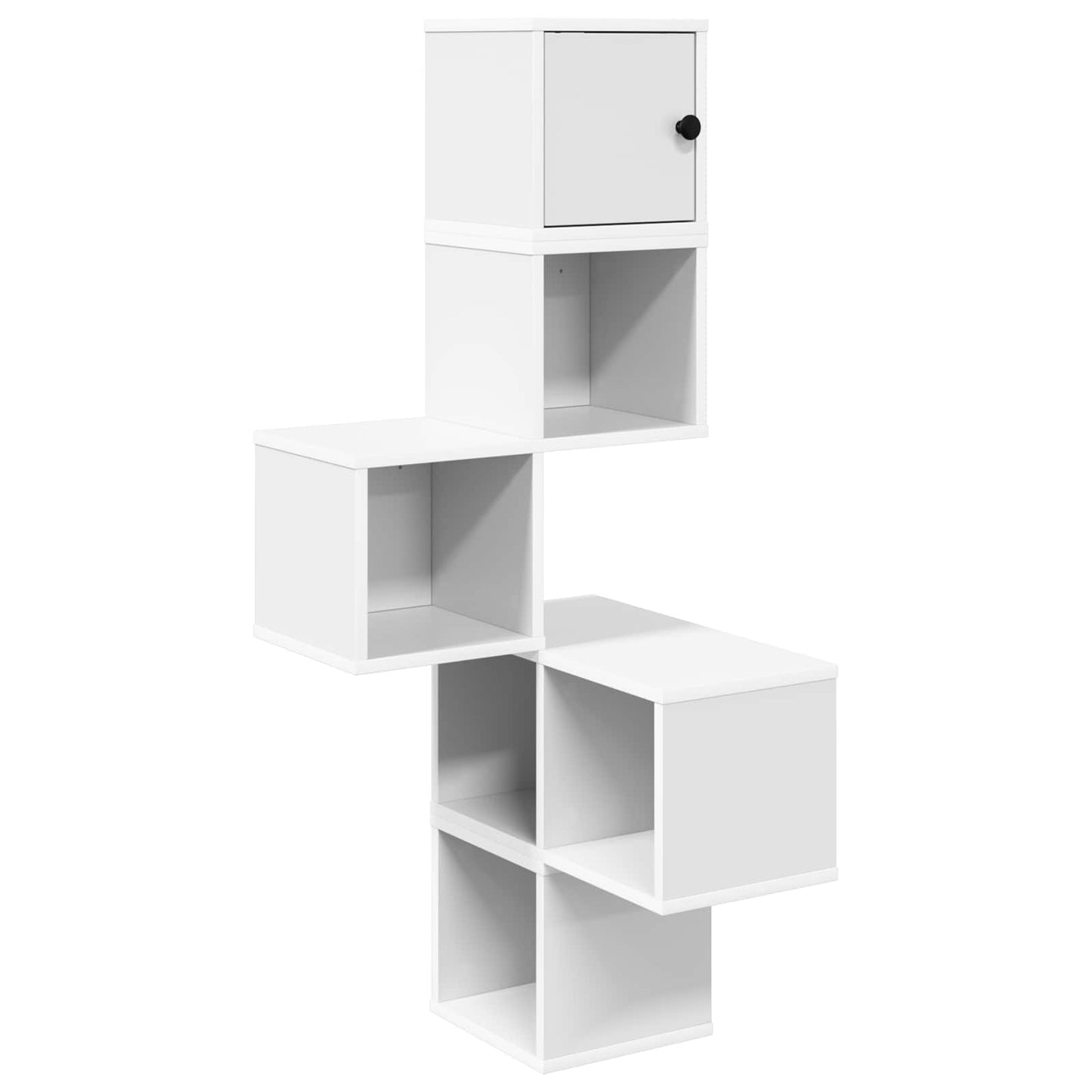 Wall Corner Shelf White 48 x 48 x 120 cm Engineered Wood