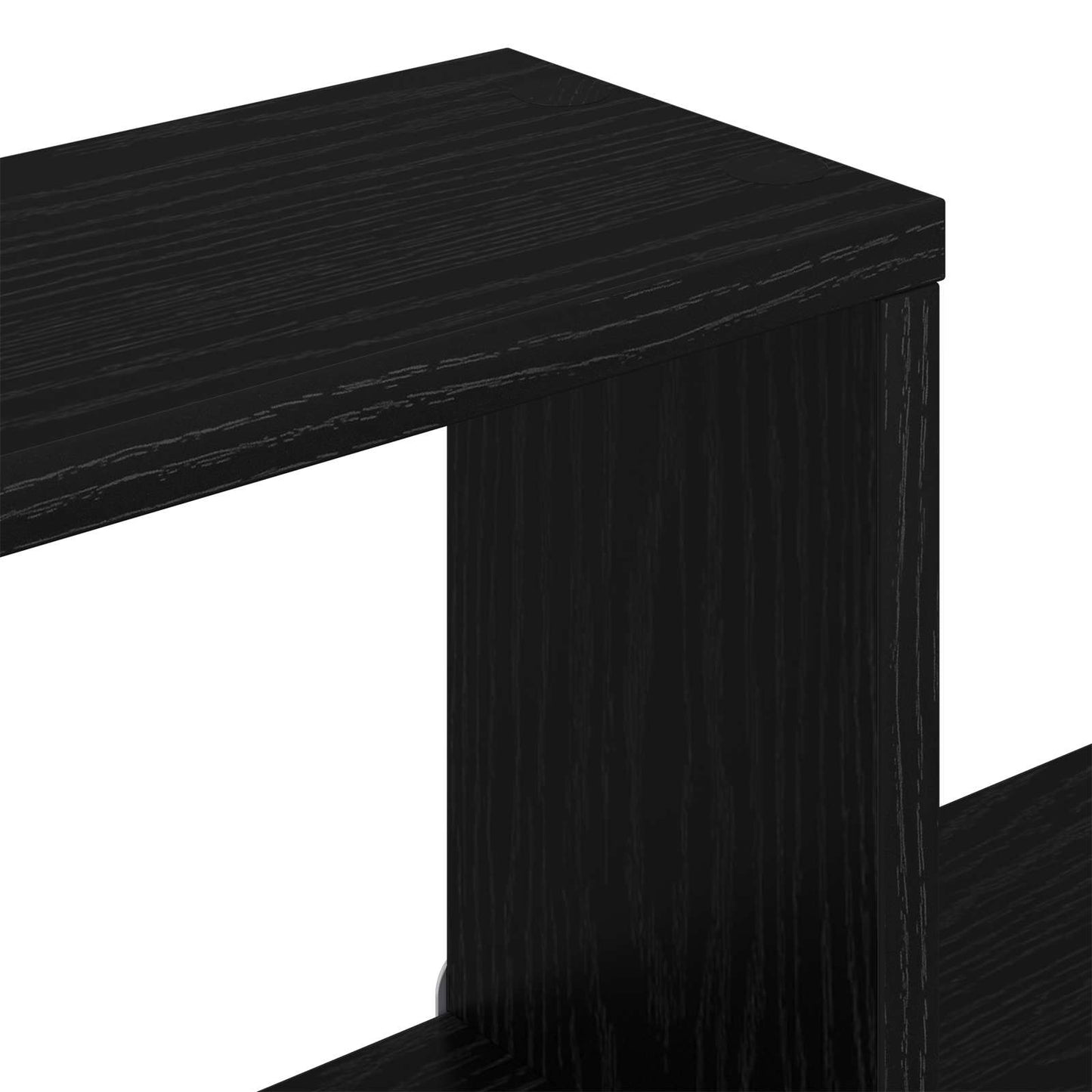 Wall Shelf Black Oak 100 x 13 x 100 cm Engineered Wood
