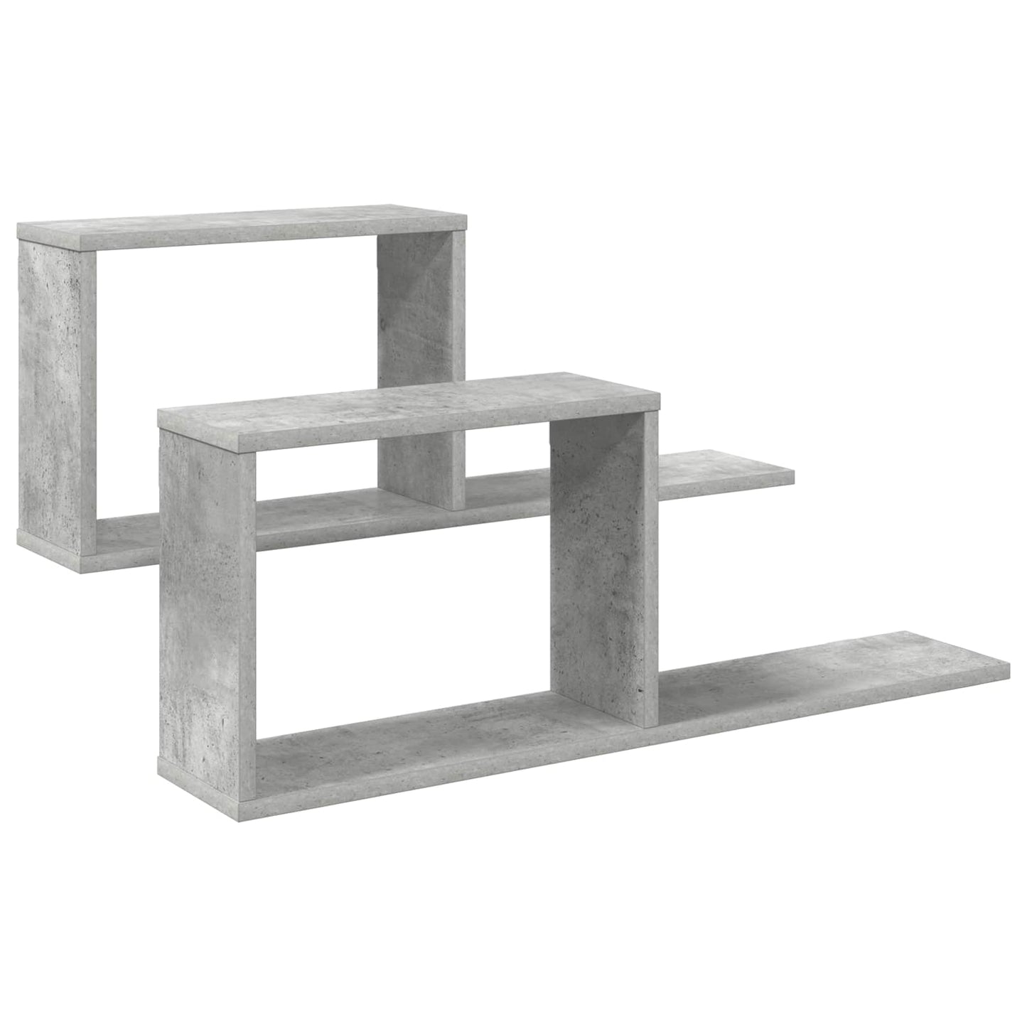 Floating Shelves 2 pcs Concrete Grey 80 x 15 x 30 cm