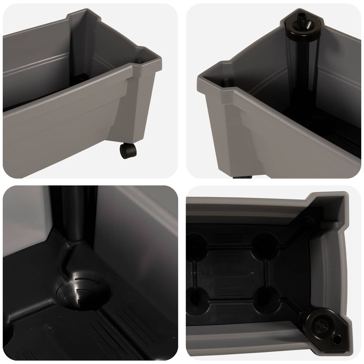 Calypso Planter with Wheels PP Grey