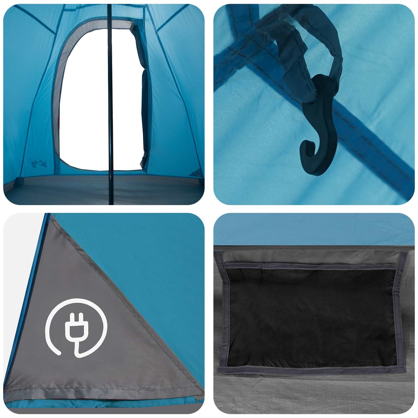 Tipi Tent Water-Resistant 3-Person Blue