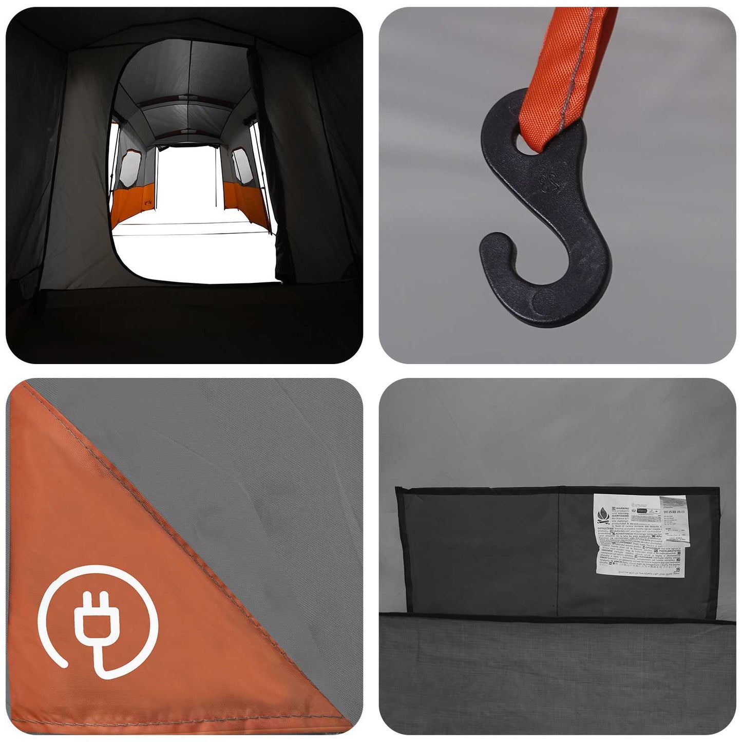 Instant Tent with Rainfly Water-Resistant 3-Person