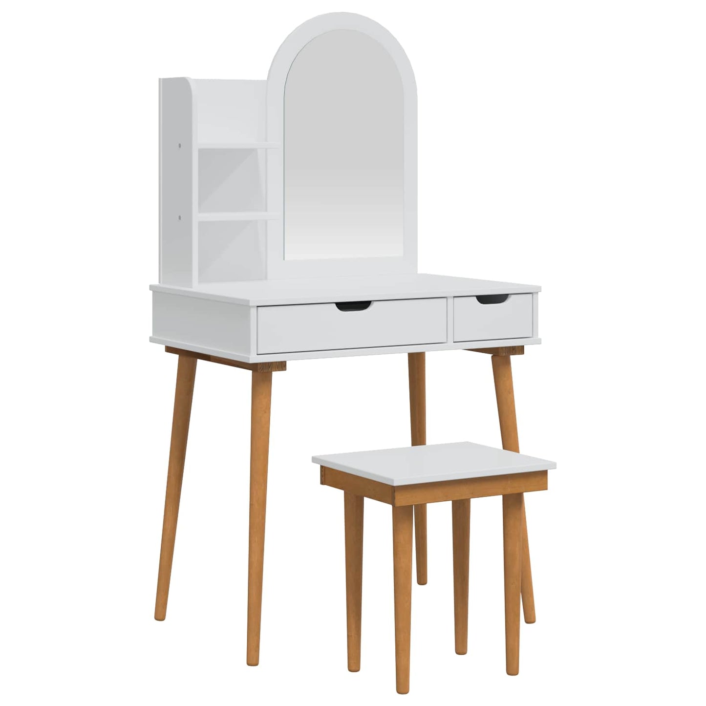 Dressing Table Set FAUSKE 4 pcs White 76 x 50 x 143 cm