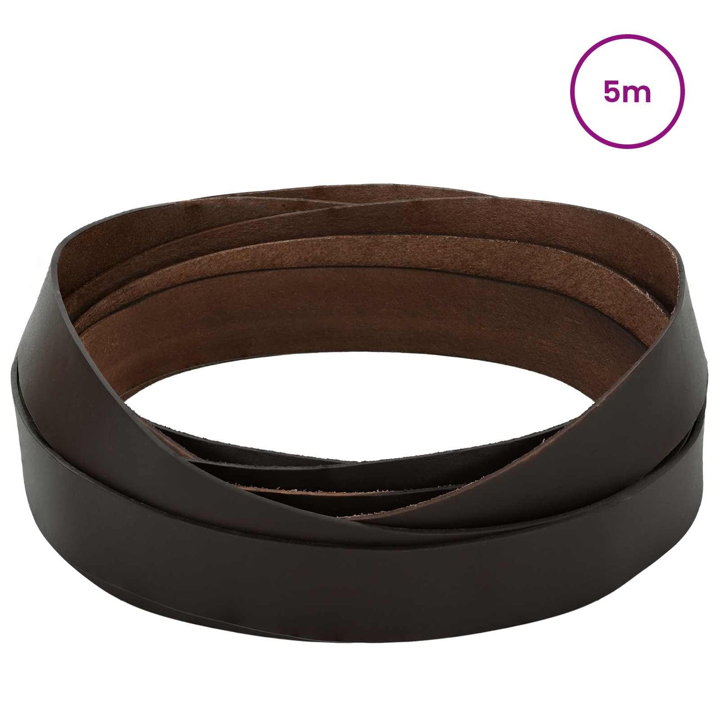 Leather Strap Dark Brown 500 x 3 cm Leather