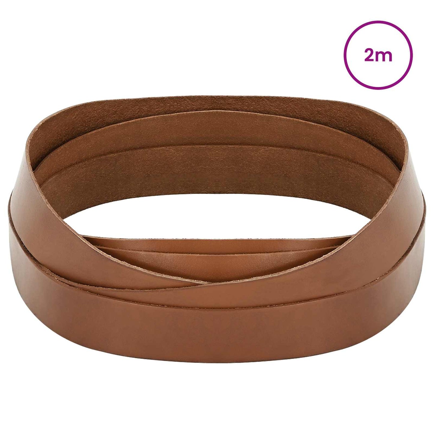 Leather Strap Brown 200 x 3 cm Leather