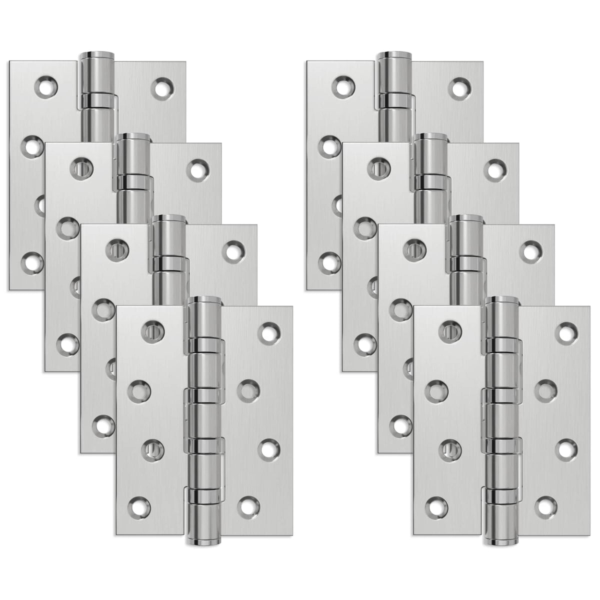 Hinge 8 pcs 105 x 78 x 13 mm Silver Steel