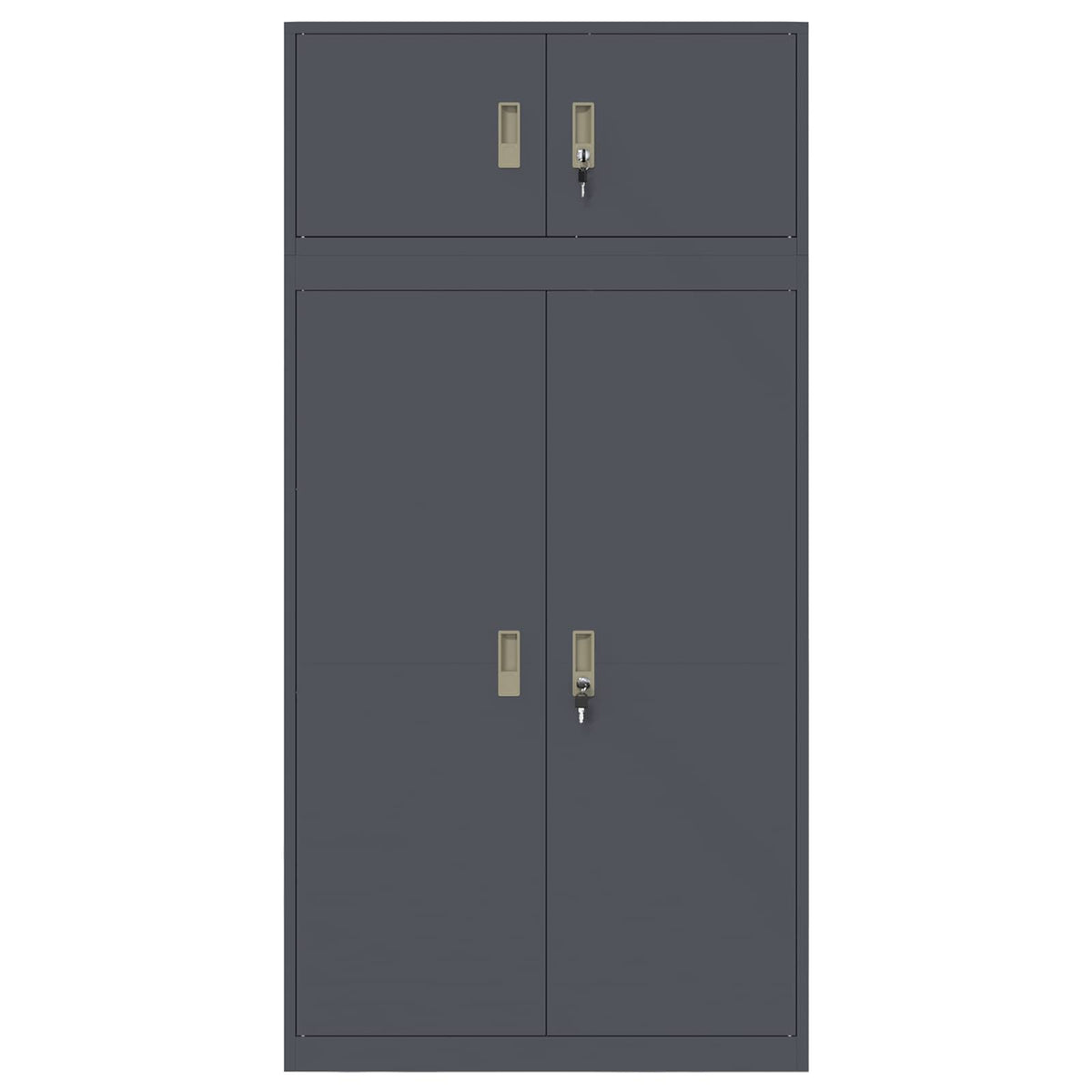 Storage Cabinet 2 pcs Anthracite 90 x 40 x 180 cm Steel