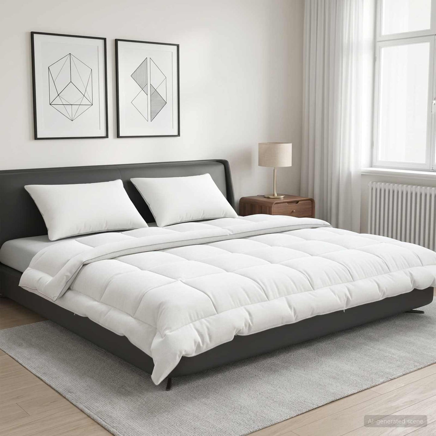 Duvet 240x260 cm Summer 200 GSM Australian Wool White