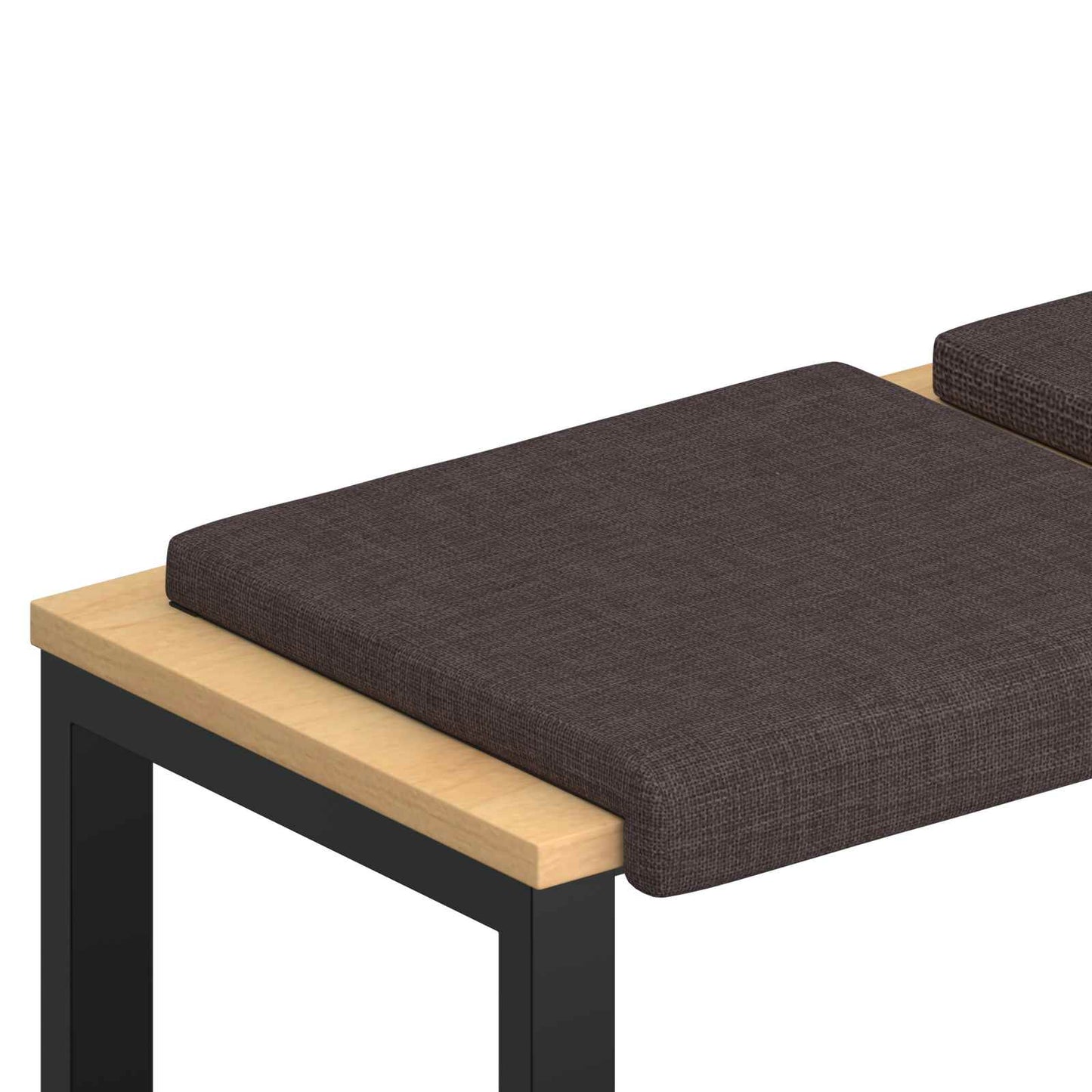 Bench Cushion 2 pcs Fabric Dark Brown Depth 35 cm