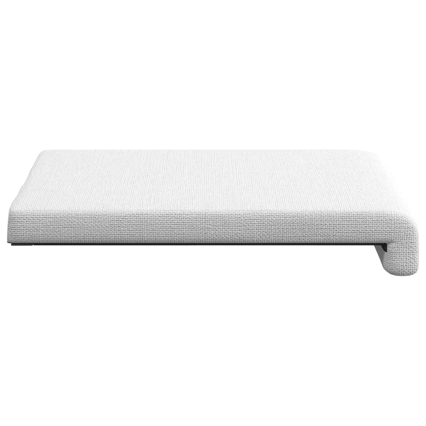 Bench Cushion 2 pcs Fabric White Depth 35 cm