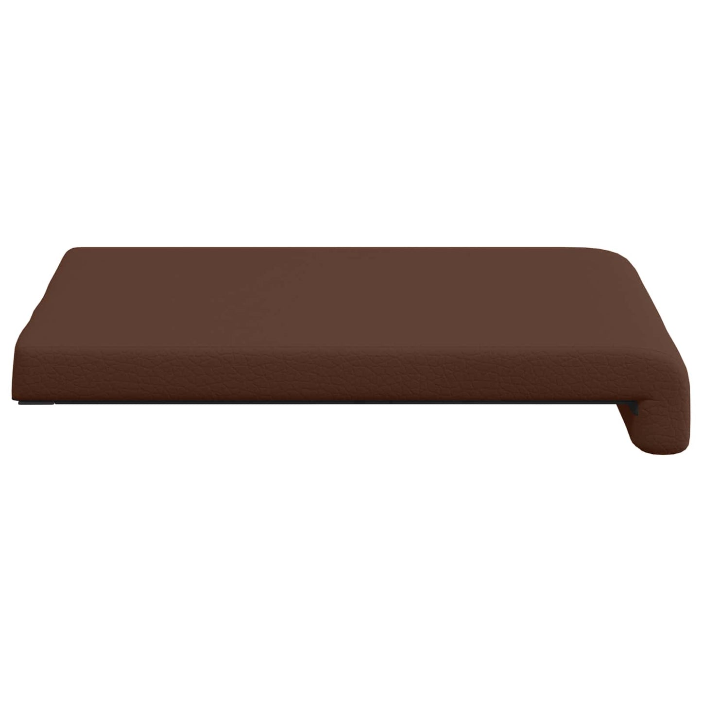Bench Cushion 2 pcs Faux Leather Brown Depth 35 cm