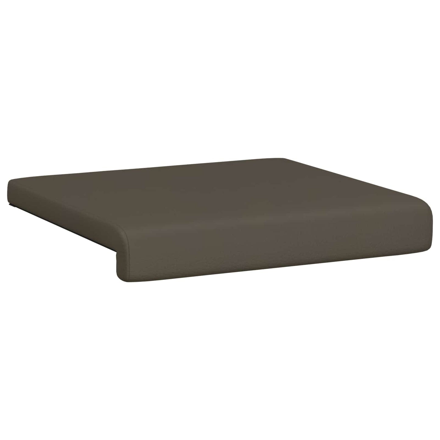 Bench Cushion 2 pcs Faux Leather Grey Depth 35 cm