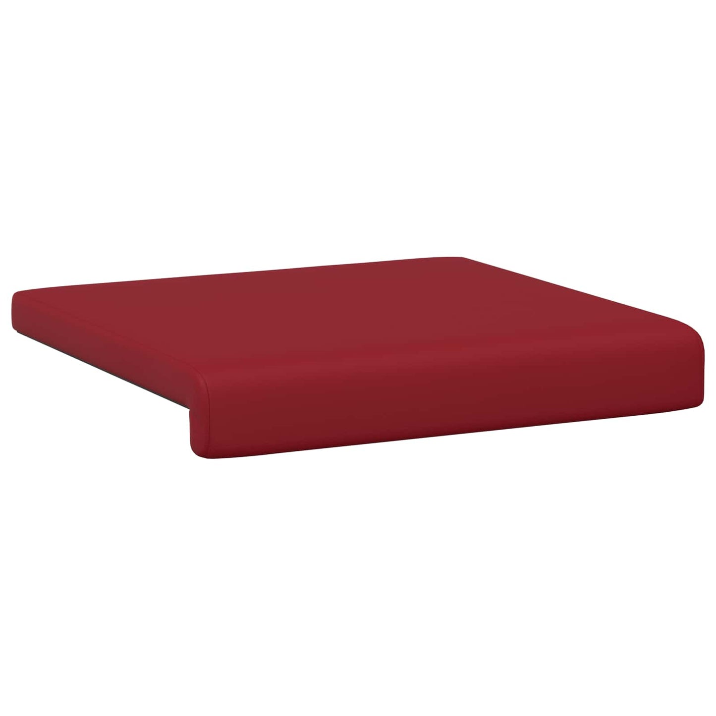 Bench Cushion 2 pcs Faux Leather Wine Red Depth 35 cm