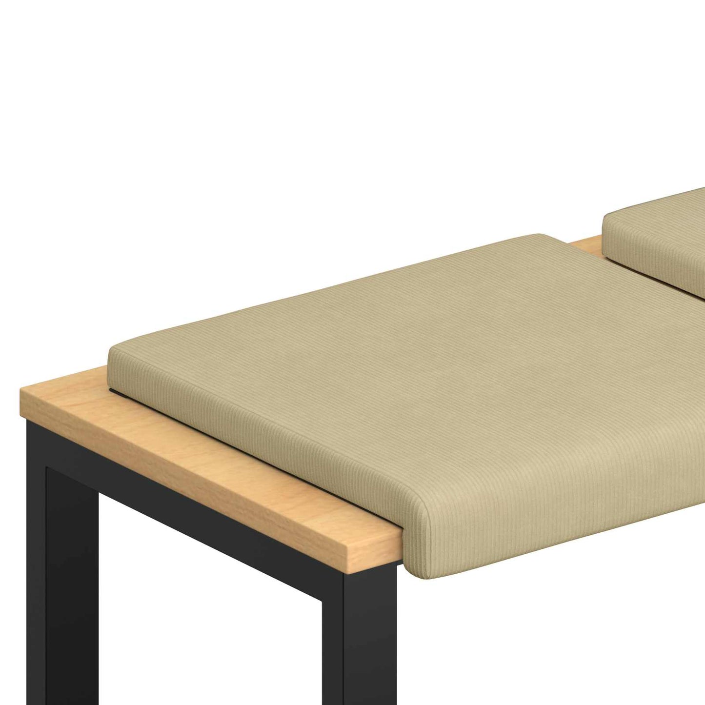 Bench Cushion 2 pcs Corduroy Grey Green Depth 35 cm