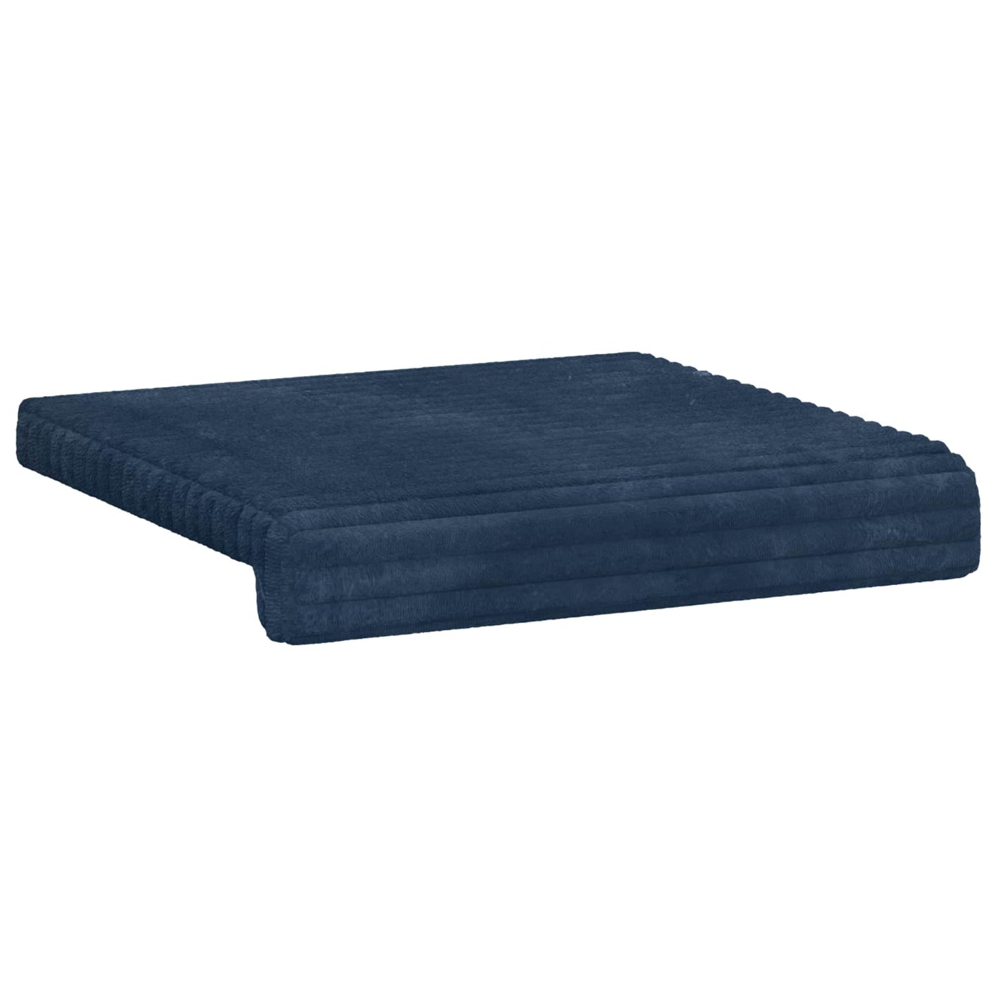 Bench Cushion 2 pcs Plush Corduroy Navy Blue Depth 35 cm