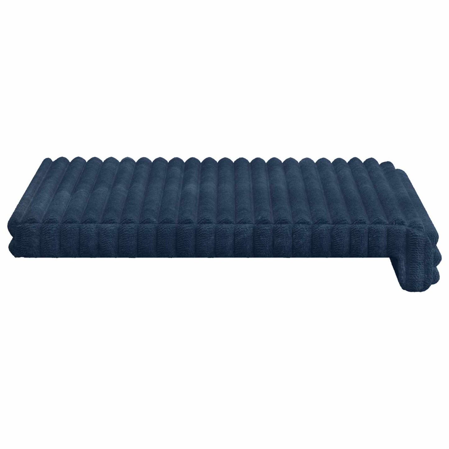 Bench Cushion 2 pcs Plush Corduroy Navy Blue Depth 35 cm