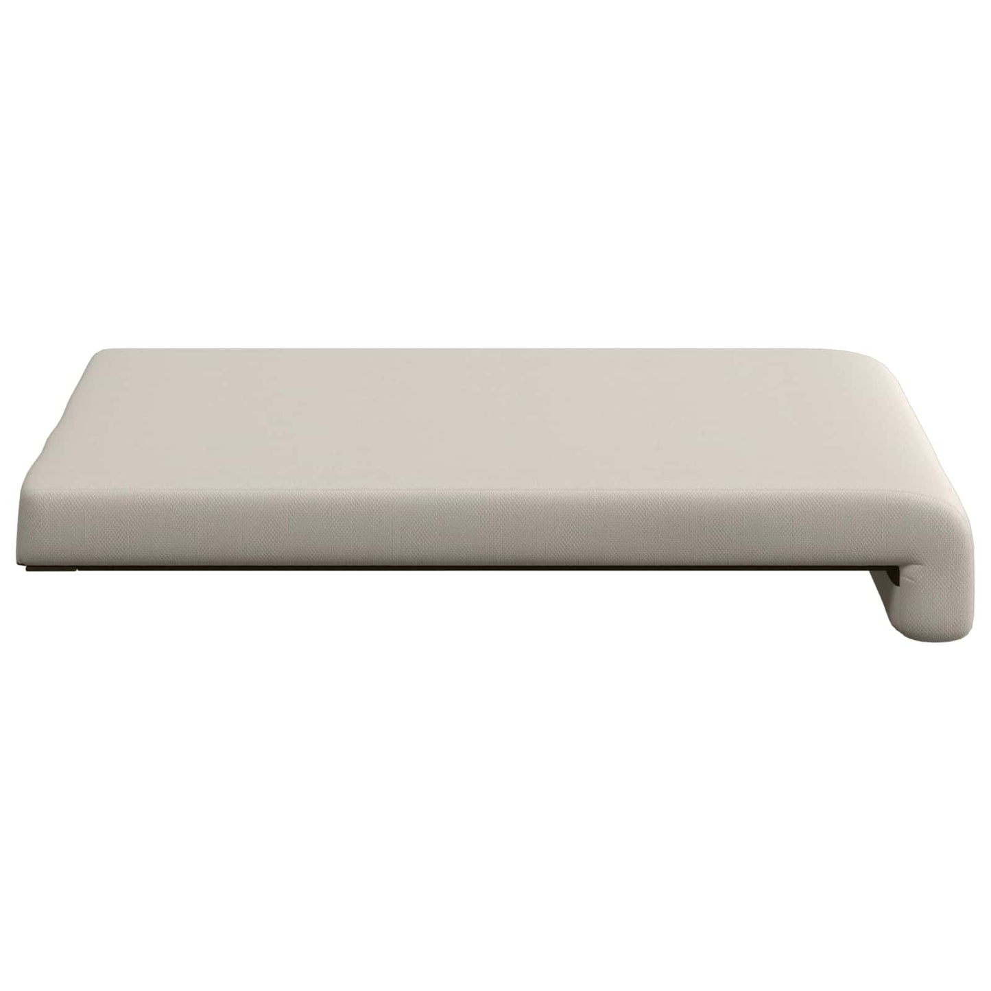 Bench Cushion 2 pcs Textured Velvet Oatmeal Depth 35 cm