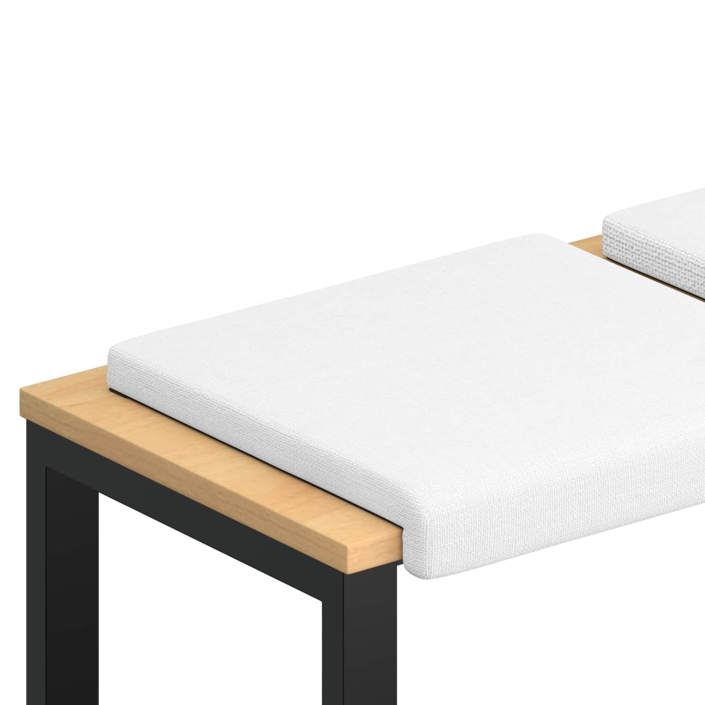 Bench Cushion 4 pcs Fabric White Depth 35 cm