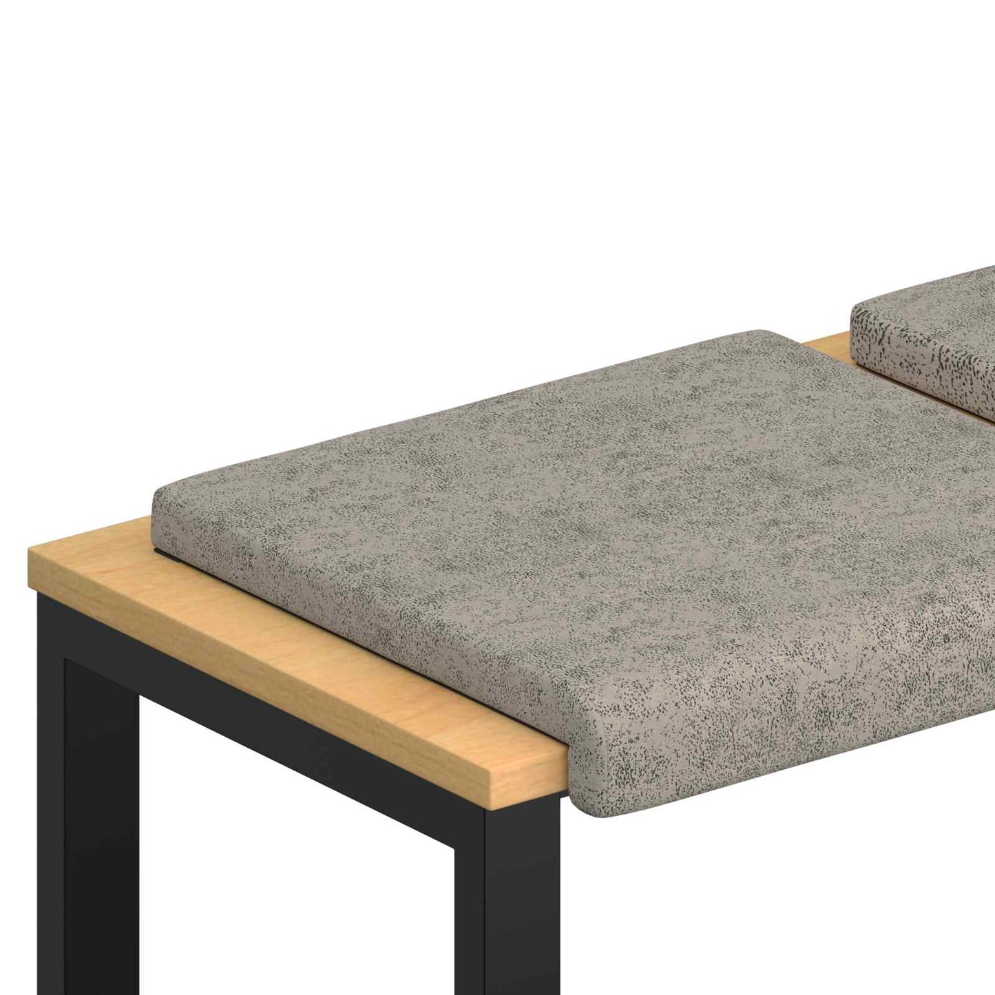 Bench Cushion 4 pcs Faux Suede Fabric Light Grey Depth 35 cm
