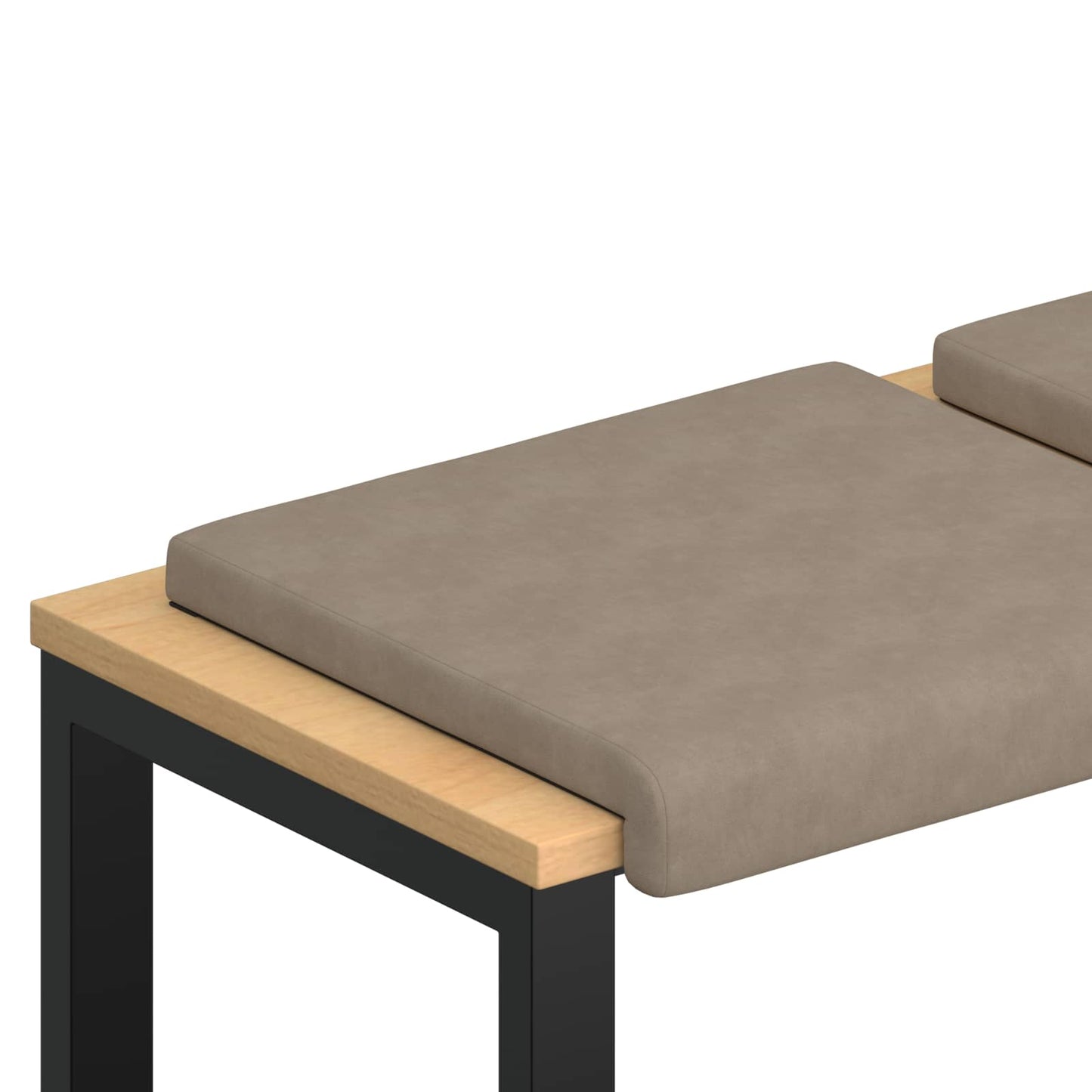 Bench Cushion 4 pcs Microfiber Taupe Depth 35 cm