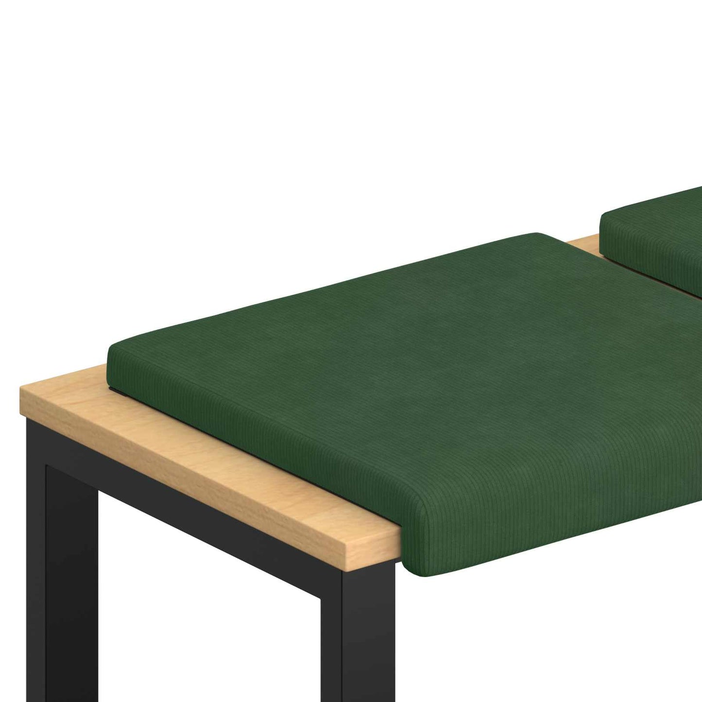 Bench Cushion 4 pcs Corduroy Dark Green Depth 35 cm
