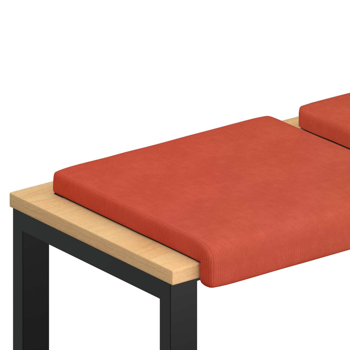 Bench Cushion 4 pcs Corduroy Red Orange Depth 35 cm