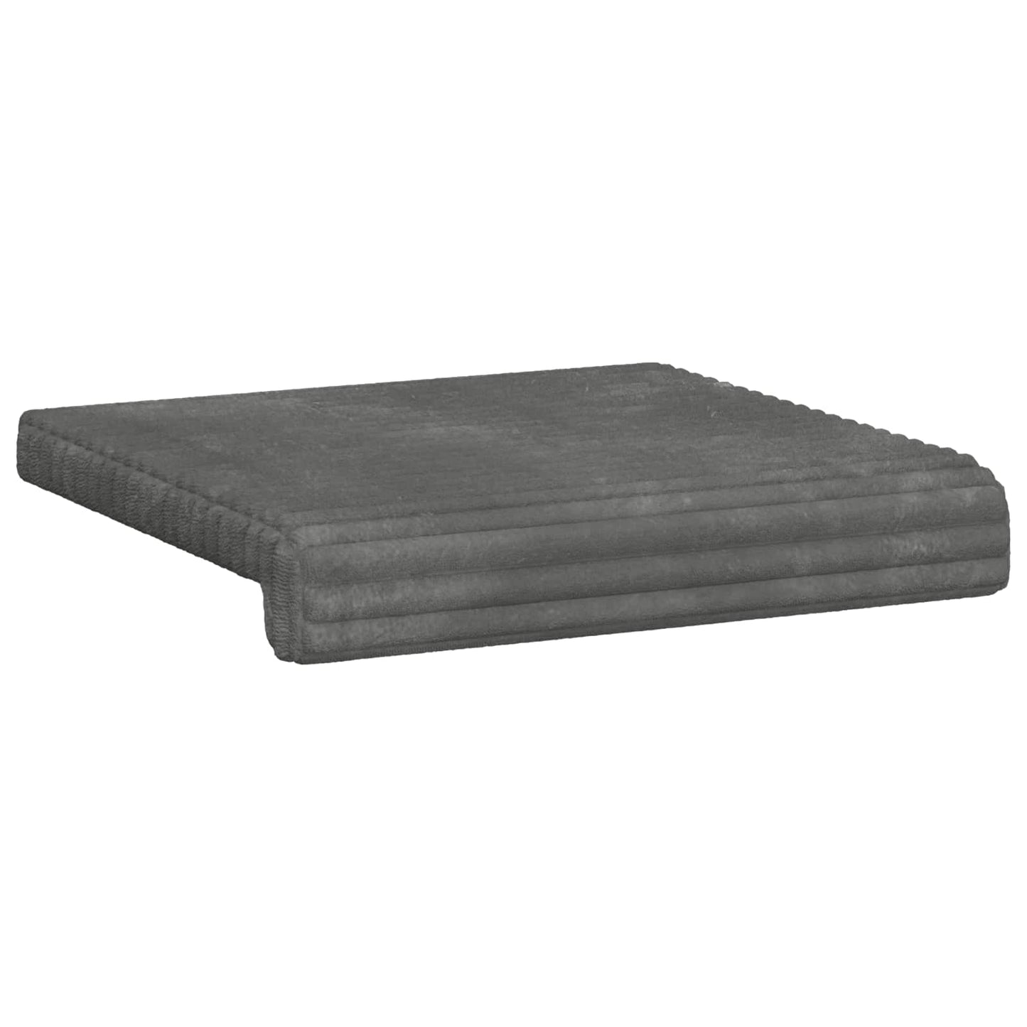 Bench Cushion 4 pcs Plush Corduroy Light Grey Depth 35 cm
