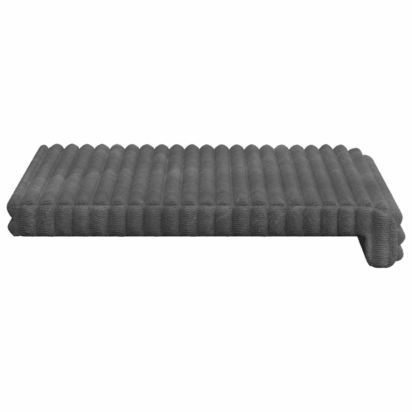 Bench Cushion 4 pcs Plush Corduroy Light Grey Depth 35 cm