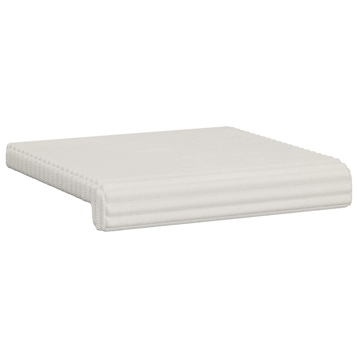Bench Cushion 4 pcs Plush Corduroy Cream Depth 35 cm