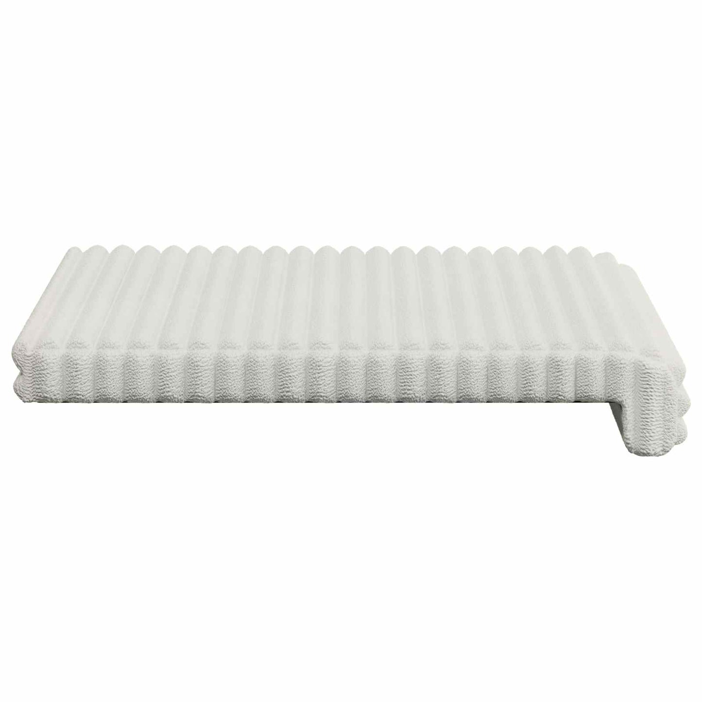 Bench Cushion 4 pcs Plush Corduroy Cream Depth 35 cm