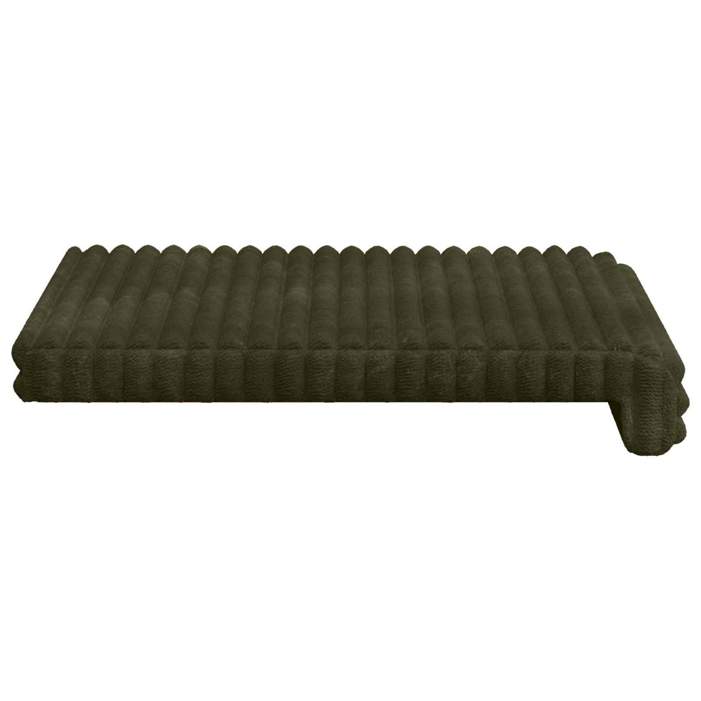 Bench Cushion 4 pcs Plush Corduroy Green Depth 35 cm