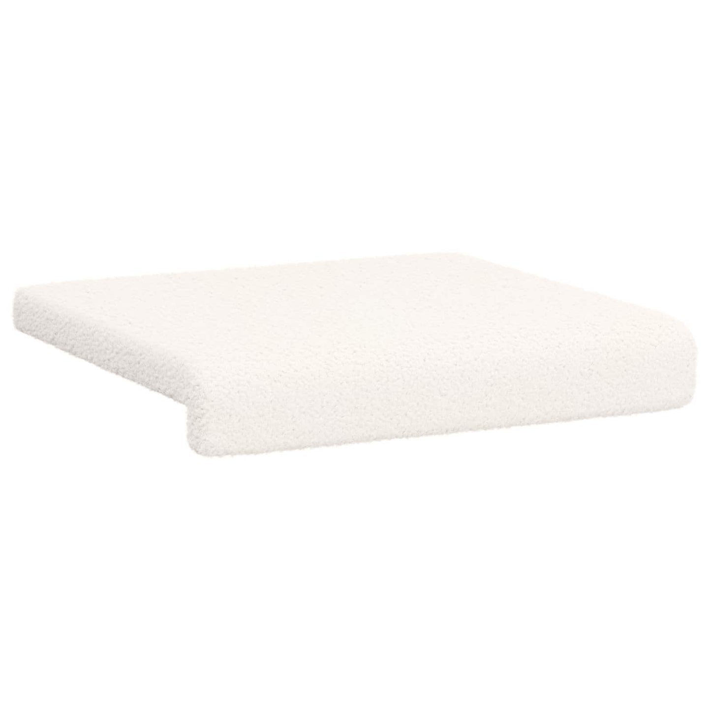 Bench Cushion 4 pcs Sherpa Fabric Cream Depth 35 cm