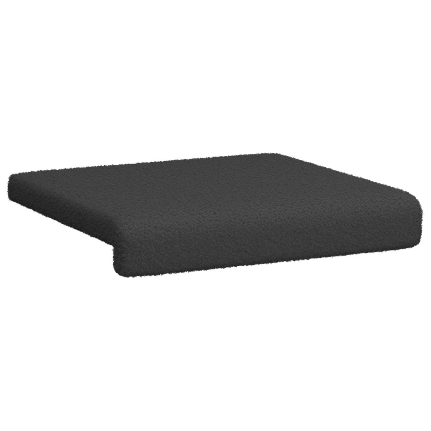 Bench Cushion 4 pcs Sherpa Fabric Dark Grey Depth 35 cm