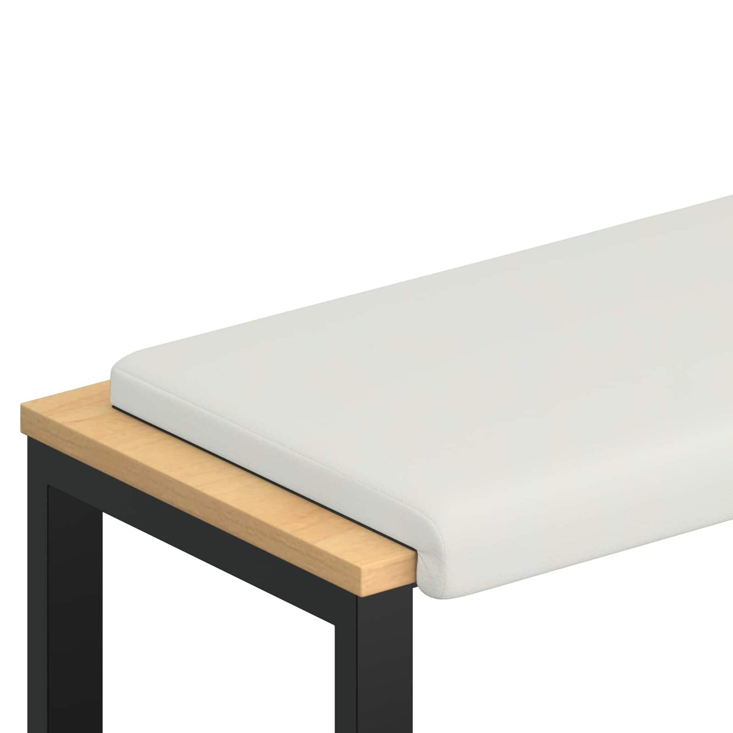 Bench Cushion Faux Leather White Depth 35 cm