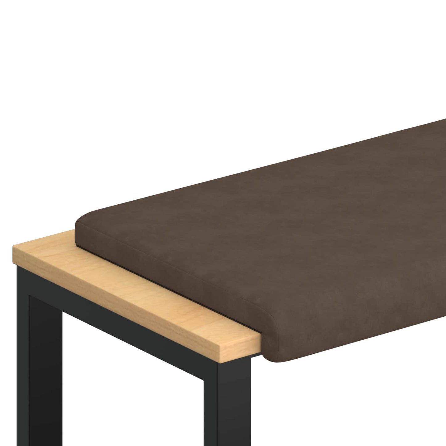 Bench Cushion Microfiber Brown Depth 35 cm