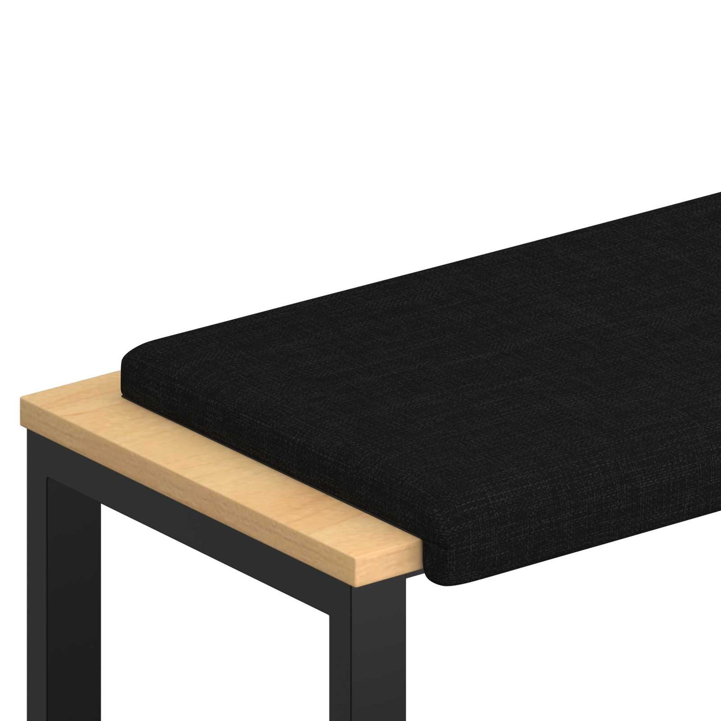 Bench Cushion Fabric Black Depth 35 cm