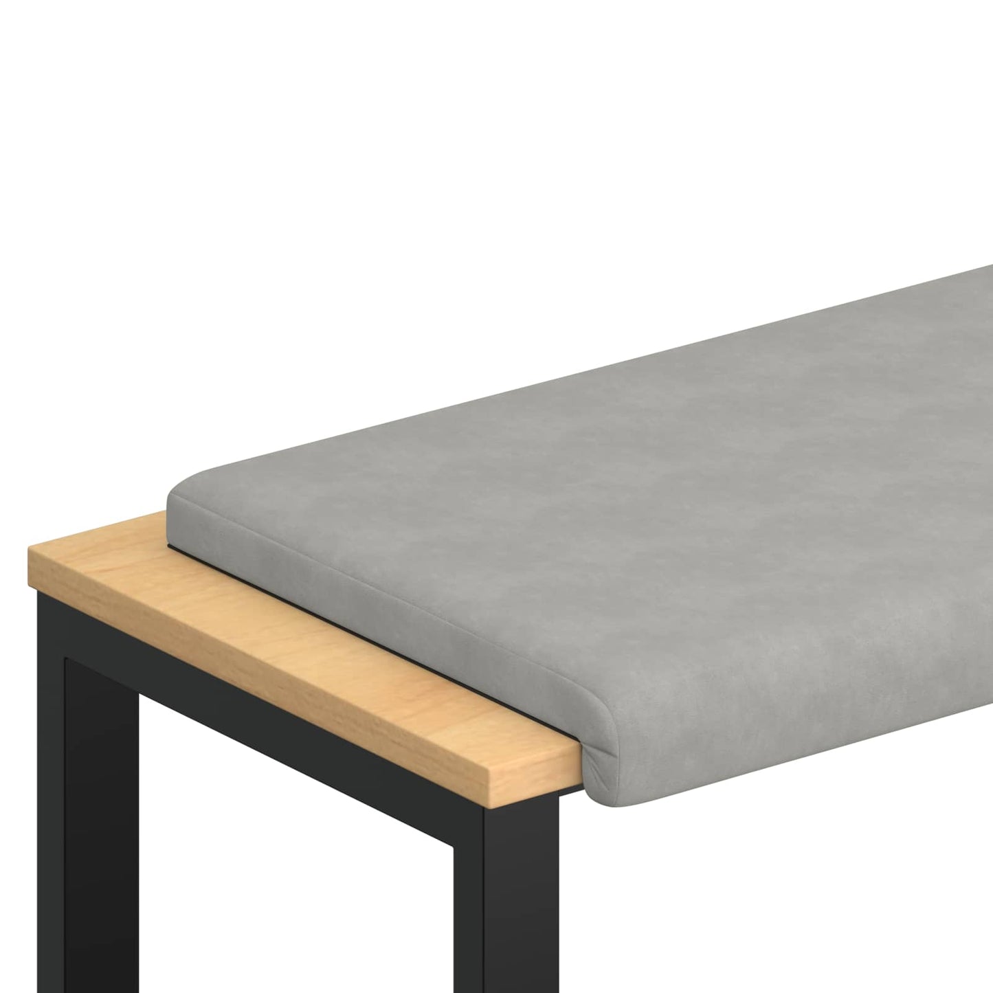 Bench Cushion Microfiber Light Grey Depth 35 cm