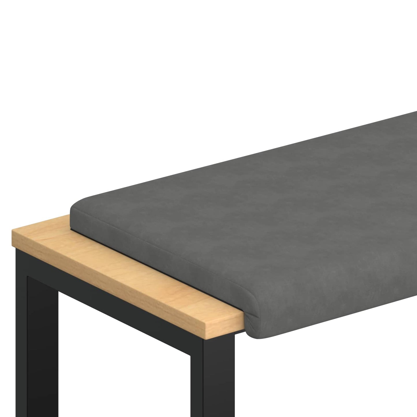 Bench Cushion Microfiber Dark Grey Depth 35 cm