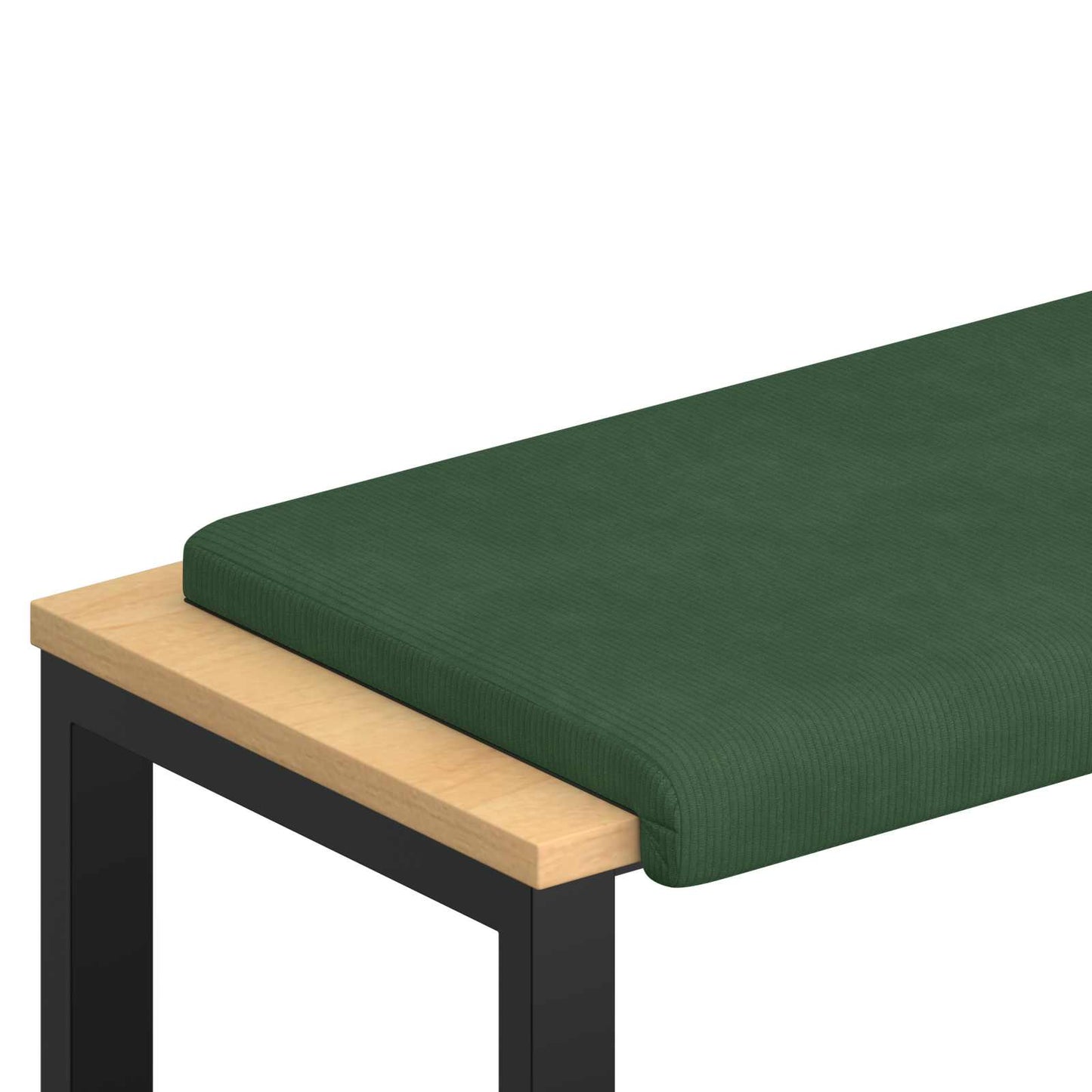 Bench Cushion Corduroy Dark Green Depth 35 cm